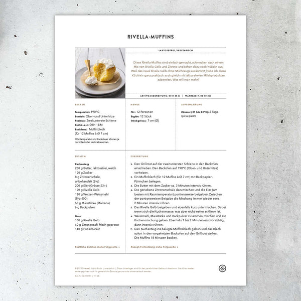 Rivella-Muffins (Rezeptblatt)