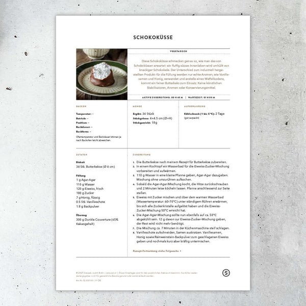 Schokoküsse (Rezeptblatt)