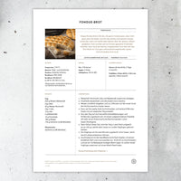 Fondue-Brot (Rezeptblatt)