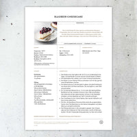 Blaubeer-Cheesecake (Rezeptblatt)