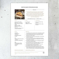 Zwetschgen-Streuselkuchen (Rezeptblatt)